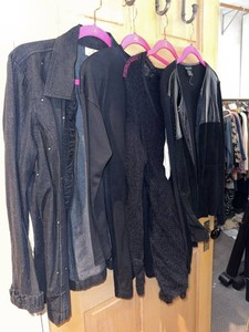 Womens Black Designer Tops & Jackets Mixed Lot Mostly L
