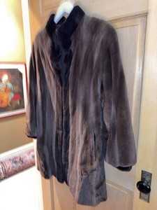 York Furrier Brown Sheared Fur Swing Coat Elmhurst Illinois