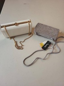 Franchi Evening Bag & Made in Italy White Clutch Purse Lot
