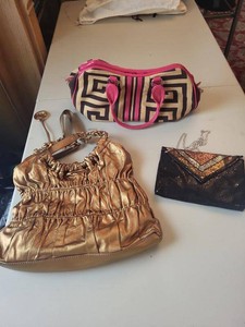 Lot of Assorted Handbags Purses Michael Kors Bodhi Mesh Clutch
