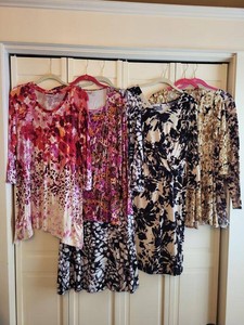Womens Medium Dress Lot Floral Animal Print Knit Casual Career Wear