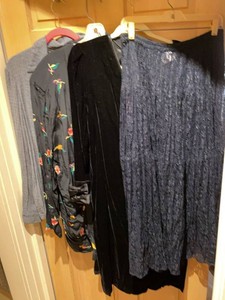Norma Kamali Eileen Fisher Women��s Clothing Lot Skirt Top Velvet Dress
