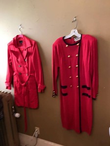 Cynthia Rowley & Don Simonelli Womens Red Coat Dress Jacket Lot