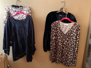 Womens Dressy Clothing Lot Sequin Skirt Velvet Jacket Tops