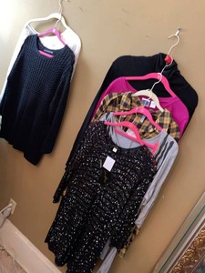 Womens Mixed Clothing Lot Sequin Dress Sweater Blouses Plaid Top