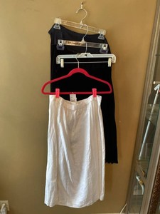 Womens Skirt Lot Eileen Fisher Calvin Klein Linen Velvet Black White