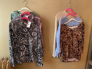 Womens Mixed Brand Tops Sweaters Animal Print Embroidered Lot