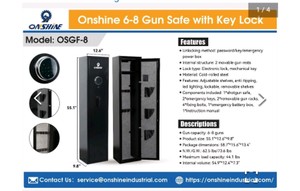 Unused 2026 Onshine Gun Safes 8 Guns OSGF-8