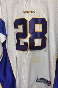 Adrian Peterson Minnesota Vikings Away White Jersey Size 56 Reebok
