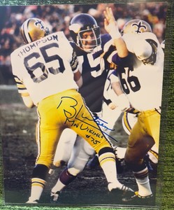 Signed 8x10 BOB LURTSEMA  Minnesota Vikings Autographed Photo  #75