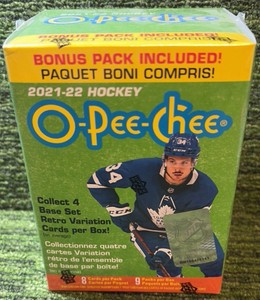 2021-22 O-Pee-Chee Hockey Blaster Box 8 Cards Per Pack 9 Packs Per Box NEW