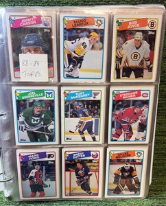 1988-89 Topps NHL Hockey Complete Set in Binder (Brett Hull Rookie)