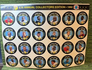 1992 King B MSA Comp set (24) Uncut display sheet Elway Barry Sanders John Elway