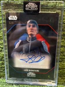 JASON SPISAK AS LUX BONTERI 2025 Topps Star Wars Chrome Black  Light Side Auto