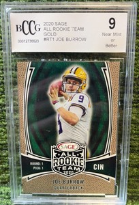 2020 SAGE All Rookie Team Joe Burrow BCCG Near Mint 9