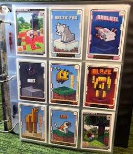 Minecraft the Video Game Cards in Binder Pages Approx. 150 Cards