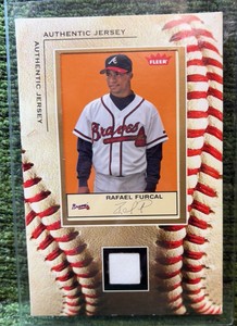 1998 Fleer Andres Galarraga. Pinnacle Inside Baseball Card Authentic Jersey Patch  Jumbo Oversized Card 12