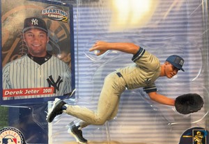 2001 DEREK JETER Starting Lineup 2 New York Yankees Baseball SLU Figure  Card