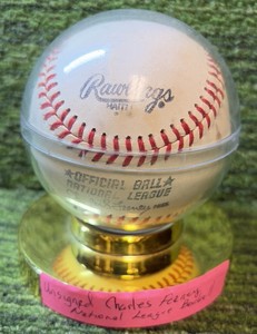Charles Feeney National League Baseball Unsigned Rawlings Official Ball of MLB
