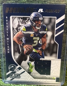 2018 Panini Score #15 Russell Wilson Home & Away Relic Card AR80