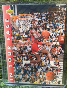 1992 Upper Deck Michael Jordan In Your Face #453 Chicago Bulls NBA Slam Dunk