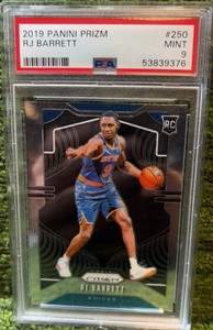 2019 Panini Prizm RJ Barrett #250 RC Rookie PSA 9 MINT- NY Knicks-NBA Card