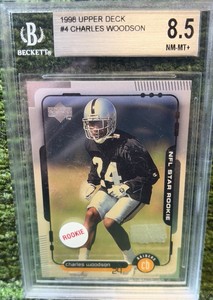 1998 Upper Deck rookie #4 Charles Woodson RC BGS 8.5 Oakland Raiders Rookie Card
