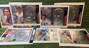 1970 Topps Football Lot of 7 NFL Football Jumbo Cards (Includes Barry Sanders, Dan Marino, Troy Aikman)