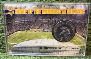 Minnesota Vikings Highland Mint Commemorative Card and Medallion Limited Edition