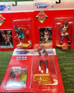 (3) Starting Lineups Lot   1995 Muggsy Bogues, 1995 Latrell Sprewell, & 1996 Jerry Stackhouse- NewSealed in the Package
