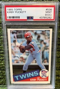 1985 Topps #536 Kirby Puckett RC PSA 9(OC) Twins
