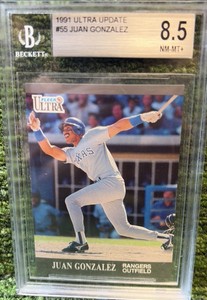 1991 Ultra Update #U55 Juan Gonzalez Beckett Grading Service BGS 8.5