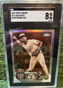 Josh Smith Topps Chrome Sepia Refractor Rookie #73 Texas Rangers RC