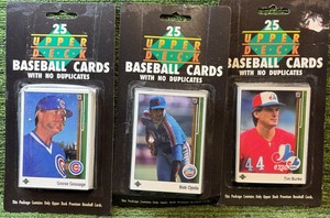 3  Factory Sealed 1990 Upper deck Factory seal packs of Baseball 1990 Cards