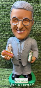 Sid Hartman Bobble Head- Famous Star Tribune Sports Journalist w Hot Dog