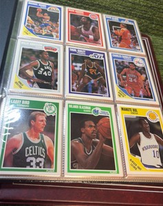 2 Binders of 1989 Fleer Basketball Mixed w Larry Bird & More Stars