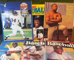 Kirby Puckett Magazines & Program Lot of 6 Periodicals - Minnesota Twins