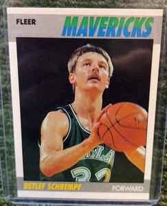 1987 Fleer NBA Basketball #97 Detlef Schrempf Mavericks Rookie RC