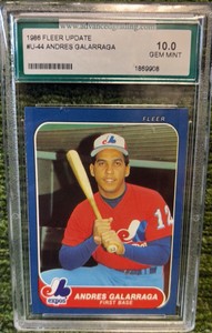 Andres Galarraga 1986 Fleer Update Rookie AGS 10 Mint Montreal Expos