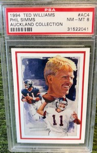 1994 Roger Staubachs NFL Football Auckland Collection Phil Simms #AC4 0d8
