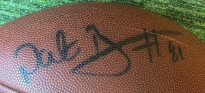 Nate Burelson Autographed Football- Minnesota Vikings Wide Reciever #81 