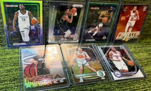 NBA STARSINSERTS & More Lot of 7 Cards In Total -Giannis, Harden, Maxey