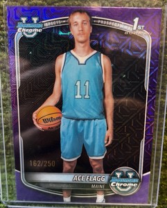 2025-26 Bowman Ace Flagg 1st Bowman Purple Chrome Mojo Refractor 250
