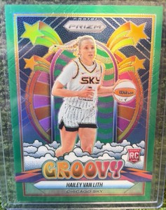 Panini Prizm WNBA Groovy Hailey Van Lith Rookie Green Prizm Chicago Sky #14 2025