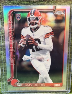 Topps 2025 Chrome Rookie Refractor Shedeur Sanders Cleveland Browns #315