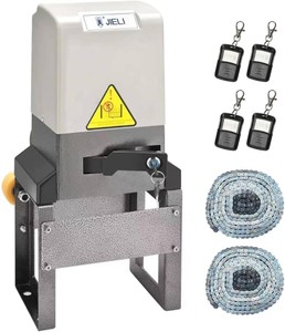 JIELI 1800lb Heavy Duty Automatic Sliding - Retail $269 Gate Opener with Four Remote Controls,Chain Drive Motor for Driveway Rolling Gate up to 40 Feet,Sliding Gate Opener Hardware Security System Kit