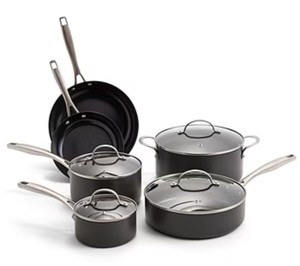 Cooks Hard Anodized Titanium Ceramic 10-pc. Cookware Set