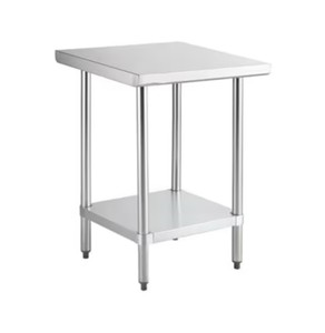 24-in Wide Stainless Steel Work Table w Legs (18 GA  24-in Deep)