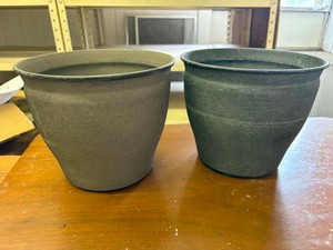 Two IronStone Garden and Flower Pots 8 Size, One Timberline-Cappuccino Color and One Timberline-Slate Color