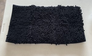 Soft Black Bath rug, 23 x 13